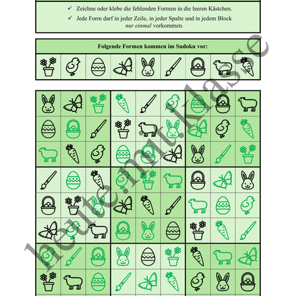 Sudoku 9x9: Ostern - Logisches Denken fördern!