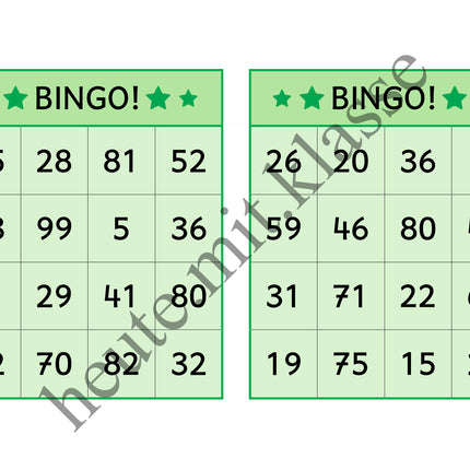 Bingo-Spiel: Rechnen im Zahlenraum bis 100 (Addition & Subtraktion)