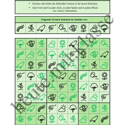 Sudoku 9x9: Frühling - Logisches Denken fördern!