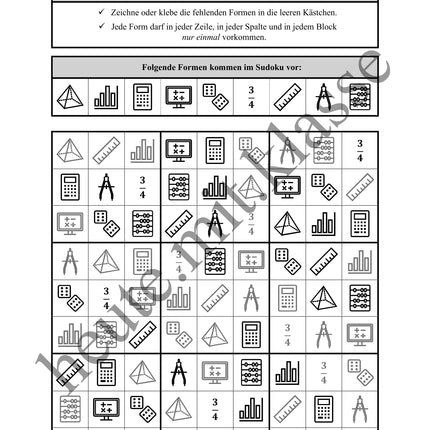 Sudoku 9x9: Mathe - Logisches Denken fördern!