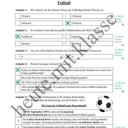 Übung zum Hörverstehen: Geolino-Podcast "Fußball"