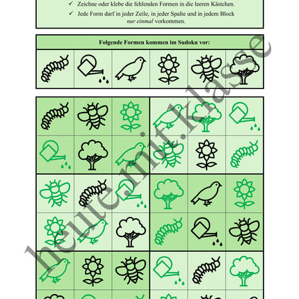 Sudoku 6x6: Frühling - Logisches Denken fördern!