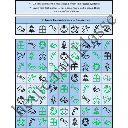 Sudoku 9x9: Weihnachten & Advent - Logisches Denken fördern!