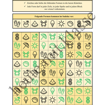 Sudoku 9x9: Sommer - Logisches Denken fördern!