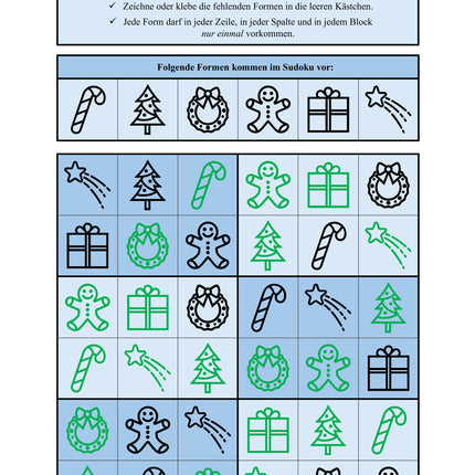 Sudoku 6x6: Weihnachten & Advent - Logisches Denken fördern!
