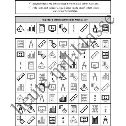 Sudoku 9x9: Mathe - Logisches Denken fördern!
