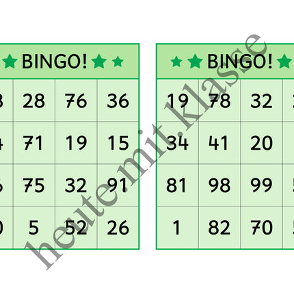 Bingo-Spiel: Rechnen im Zahlenraum bis 100 (Addition & Subtraktion)