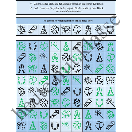 Sudoku 9x9: Neujahr & Silvester - Logisches Denken fördern!