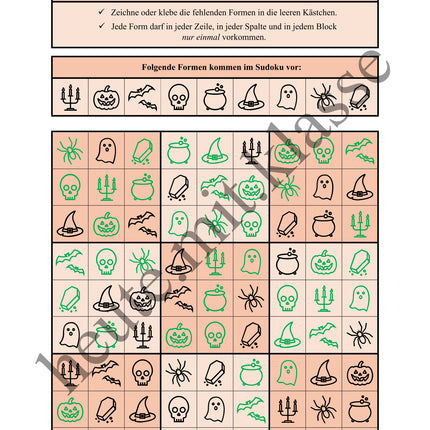 Sudoku 9x9: Halloween - Logisches Denken fördern!