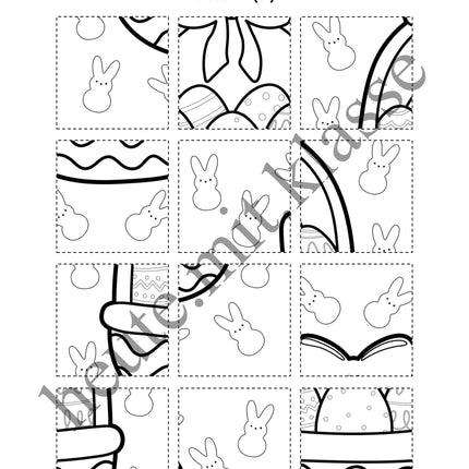 3x Puzzles & Ausmalbilder: Ostern (Schneideübung)