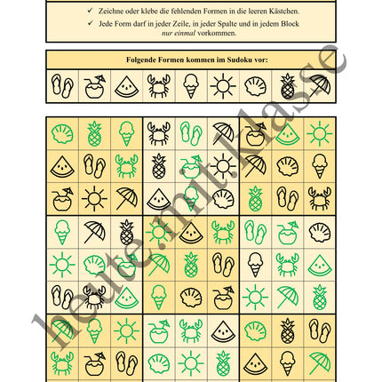 Sudoku 9x9: Sommer - Logisches Denken fördern!