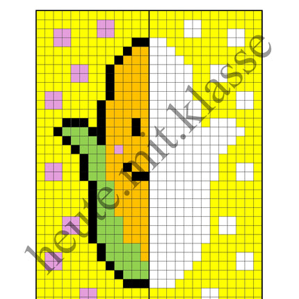 Pixel-Bilder: Herbst (Symmetrie / Pixel-Art)