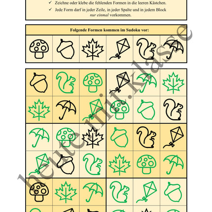Sudoku 6x6: Herbst - Logisches Denken fördern!