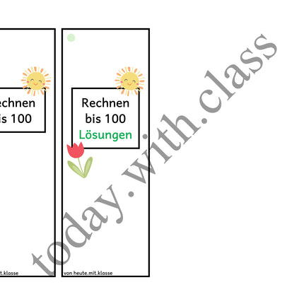 Rechenhäppchen / Tägliche Übung: Im Frühling - Addition & Subtraktion im Zahlenraum bis 100