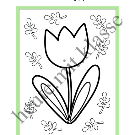3x Puzzles & Ausmalbilder: Im Frühling (Schneideübung)