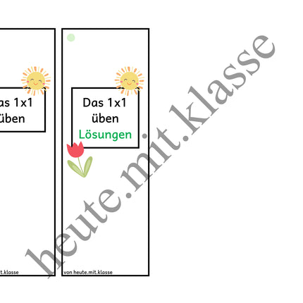Rechenhäppchen / Tägliche Übung: Im Frühling - Kleines 1x1 (Multiplikation & Division)