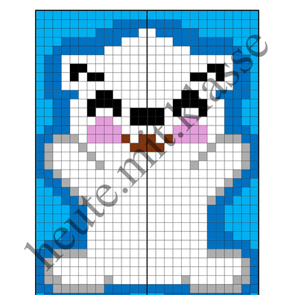 Pixel-Bilder: Winter (Symmetrie / Pixel-Art)