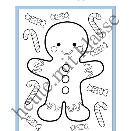 3x Puzzles & Ausmalbilder: Im Weihnachten (Schneideübung)