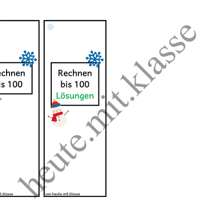 Rechenhäppchen / Tägliche Übung: Im Winter - Addition & Subtraktion im Zahlenraum bis 100