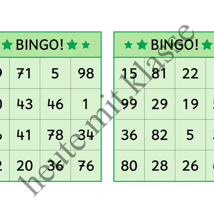 Bingo-Spiel: Rechnen im Zahlenraum bis 100 (Addition & Subtraktion)