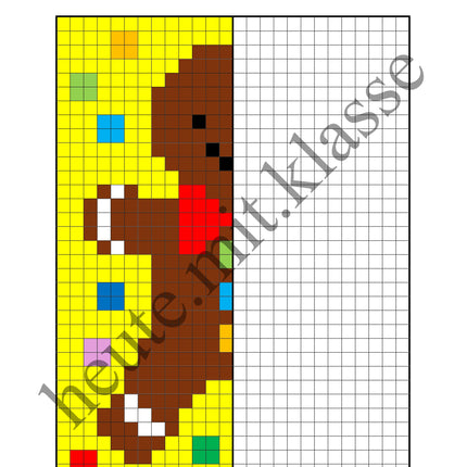 Pixel-Bilder: Weihnachten (Symmetrie / Pixel-Art) (Kopie)
