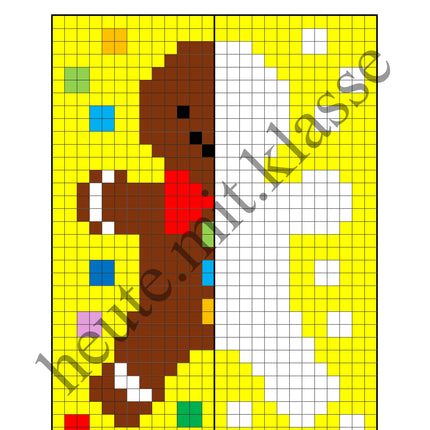 Pixel-Bilder: Weihnachten (Symmetrie / Pixel-Art) (Kopie)