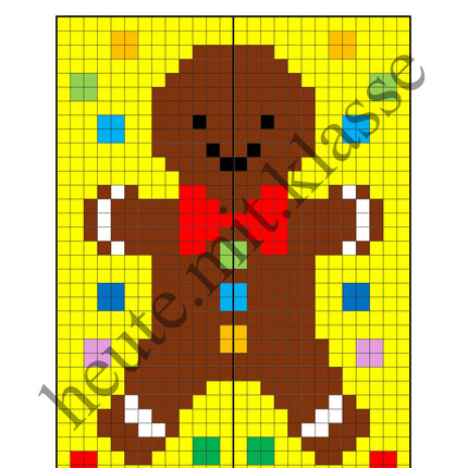 Pixel-Bilder: Weihnachten (Symmetrie / Pixel-Art) (Kopie)
