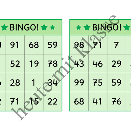 Bingo-Spiel: Rechnen im Zahlenraum bis 100 (Addition & Subtraktion)