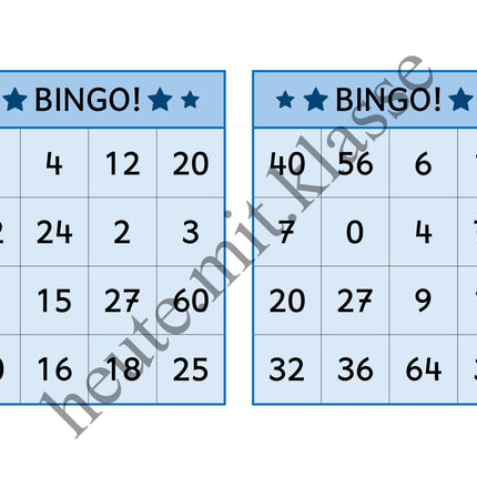 Bingo-Spiel: Das kleine 1x1 üben (Multiplikation & Division)
