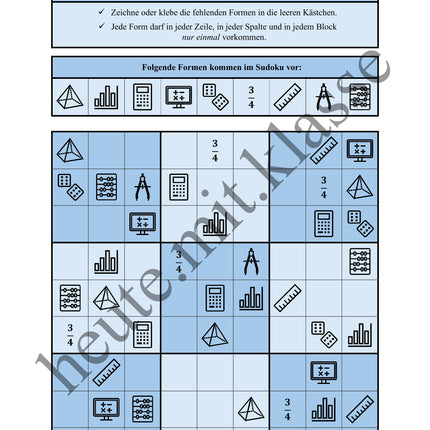 Sudoku 9x9: Mathe - Logisches Denken fördern!