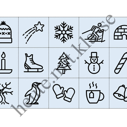 Bingo Spiel: Winter & Weihnachten