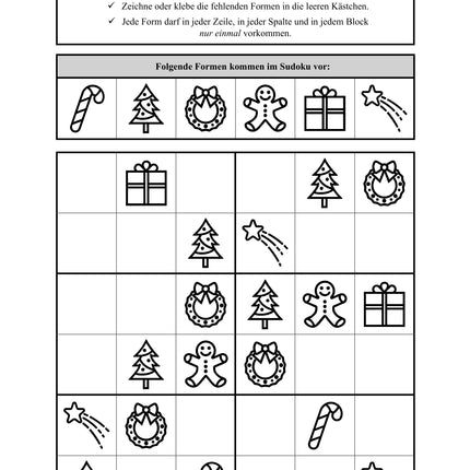 Sudoku 6x6: Weihnachten & Advent - Logisches Denken fördern!