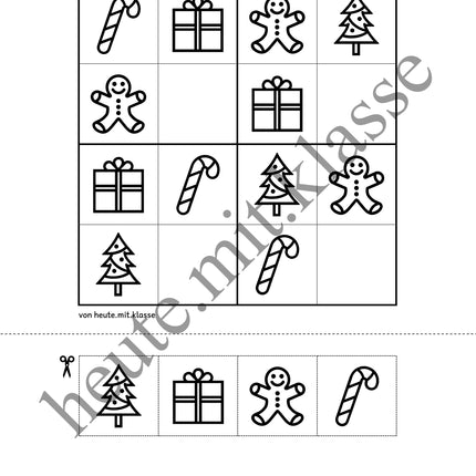 Sudoku 4x4: Weihnachten & Advent (Rätsel für Vorschule & Anfangsunterricht)