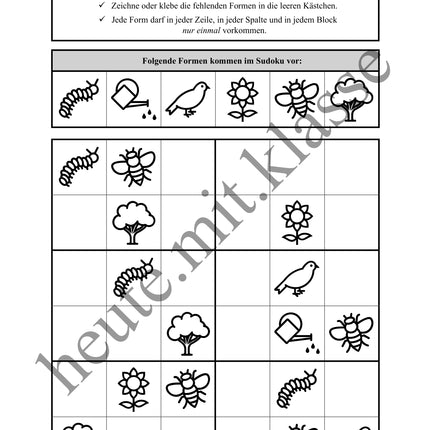Sudoku 6x6: Frühling - Logisches Denken fördern!