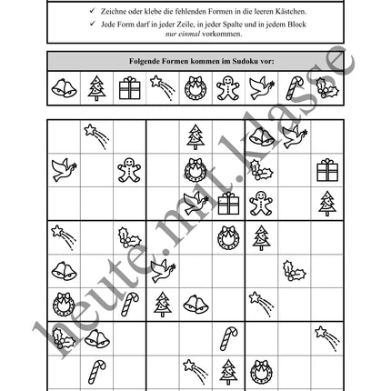 Sudoku 9x9: Weihnachten & Advent - Logisches Denken fördern!