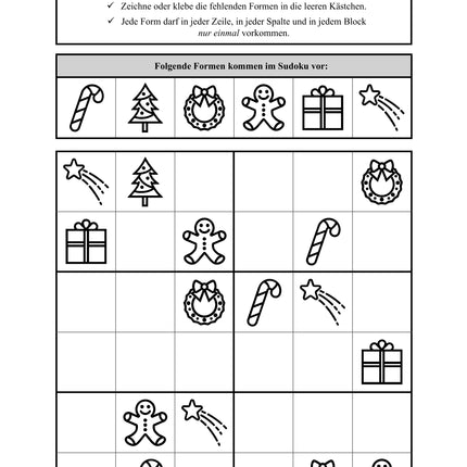 Sudoku 6x6: Weihnachten & Advent - Logisches Denken fördern!