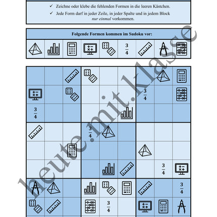 Sudoku 9x9: Mathe - Logisches Denken fördern!