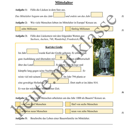 Übung zum Hörverstehen: Geolino-Podcast "Mittelalter"