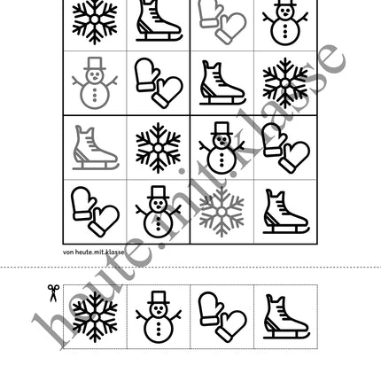 Sudoku 4x4: Winter (Rätsel für Vorschule & Anfangsunterricht)
