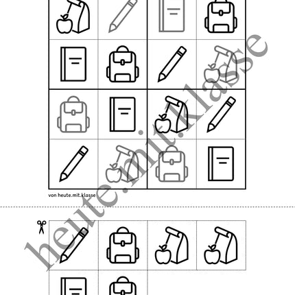 Sudoku 4x4: In der Schule (Rätsel für Vorschule & Anfangsunterricht)