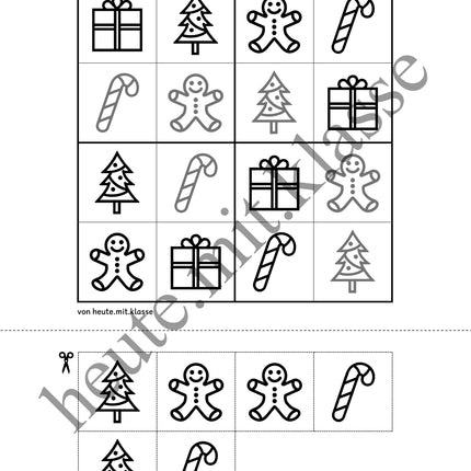 Sudoku 4x4: Weihnachten & Advent (Rätsel für Vorschule & Anfangsunterricht)