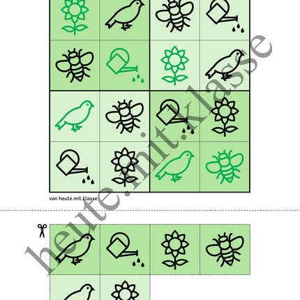 Sudoku 4x4: Frühling (Rätsel für Vorschule & Anfangsunterricht)