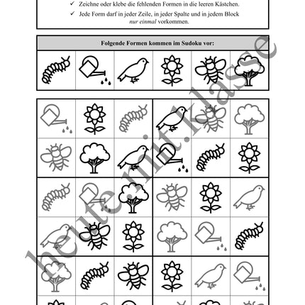 Sudoku 6x6: Frühling - Logisches Denken fördern!