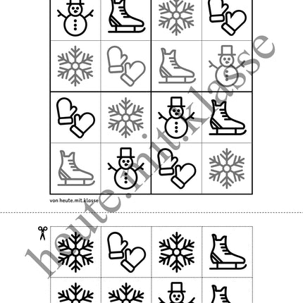 Sudoku 4x4: Winter (Rätsel für Vorschule & Anfangsunterricht)