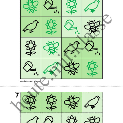 Sudoku 4x4: Frühling (Rätsel für Vorschule & Anfangsunterricht)