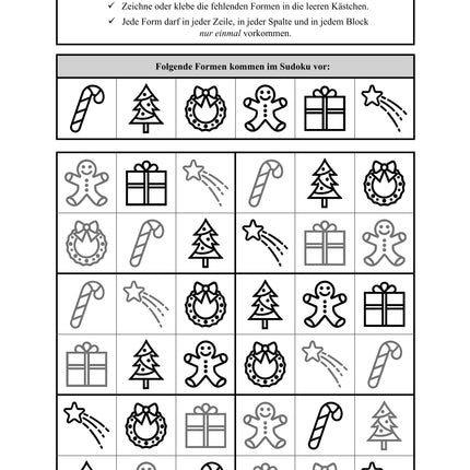 Sudoku 6x6: Weihnachten & Advent - Logisches Denken fördern!