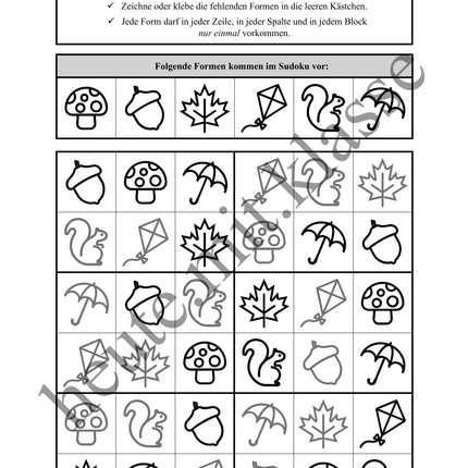 Sudoku 6x6: Herbst - Logisches Denken fördern!