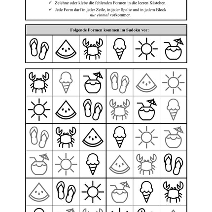 Sudoku 6x6: Sommer & Sommerferien - Logisches Denken fördern!