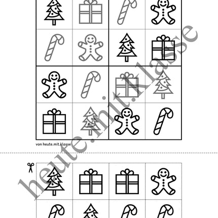 Sudoku 4x4: Weihnachten & Advent (Rätsel für Vorschule & Anfangsunterricht)