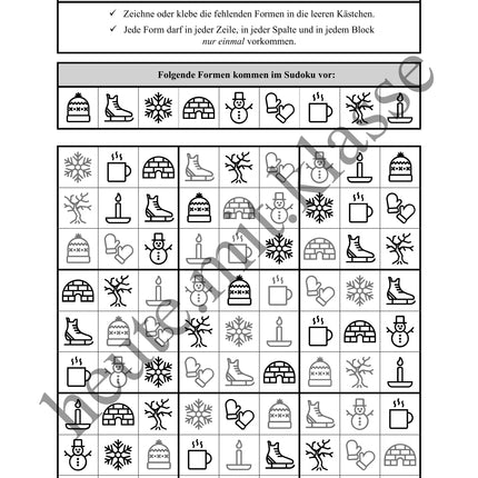 Sudoku 9x9: Winter - Logisches Denken fördern!